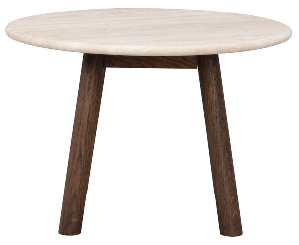 Béžový kamenný odkládací stolek ROWICO TARANSAY 60 cm