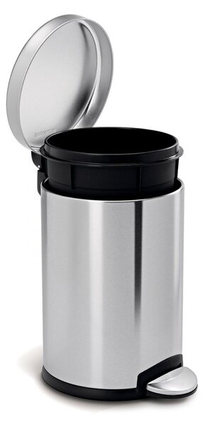 Pedálový odpadkový koš Simplehuman – 4,5 l, kulatý, matná ocel, FPP