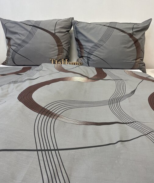 Povlečení bavlněné Gold Ribbon 200x140cm+90x70cm TiaHome