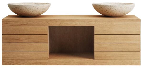 Teaková umyvadlová skříňka Kave Home Kenta II. 120 x 45 cm
