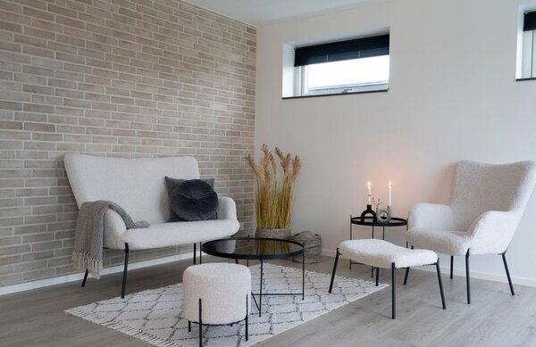 Nordic Living Černý kulatý skleněný konferenční stolek Emeli 70 cm