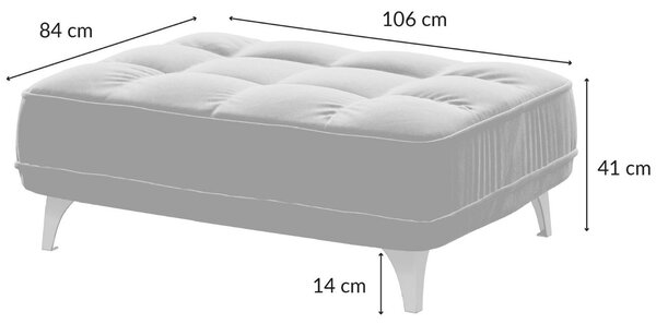 Růžová sametová podnožka DEVICHY Chloe