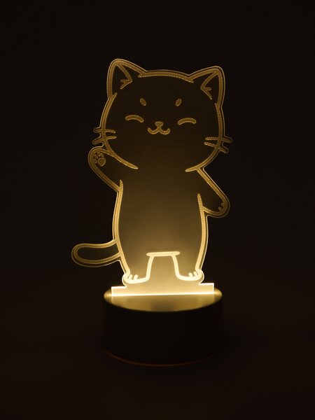 Sinsay - LED lampa ve tvaru kočky - clear