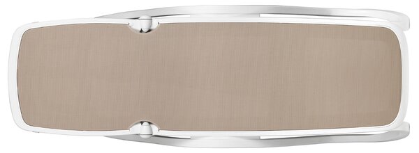Hnědo-bílé látkové zahradní lehátko Nardi Omega