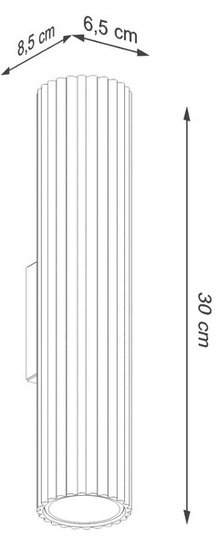 Nástěnné svítidlo Karbon, 1x okrově červené kovové stínítko, (30 cm)