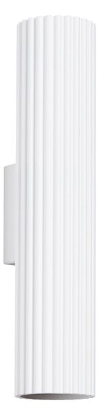 Nástěnné svítidlo Karbon, 1x bílé kovové stínítko, (30 cm)