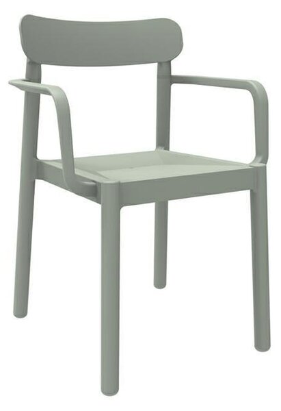 Židle Elba s područkami zelená