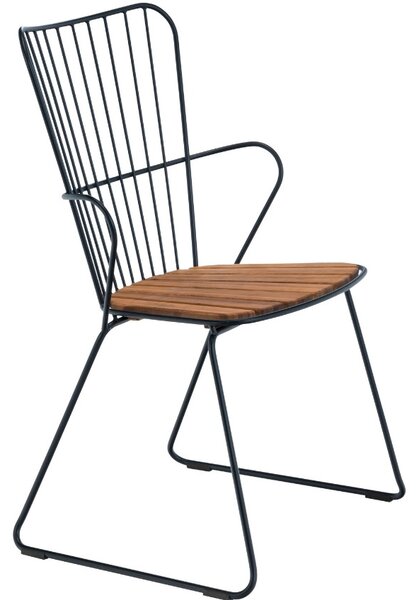 Černá kovová zahradní židle HOUE Paon II