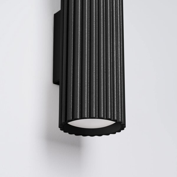 Nástěnné svítidlo Karbon, 1x černé kovové stínítko, (20 cm)