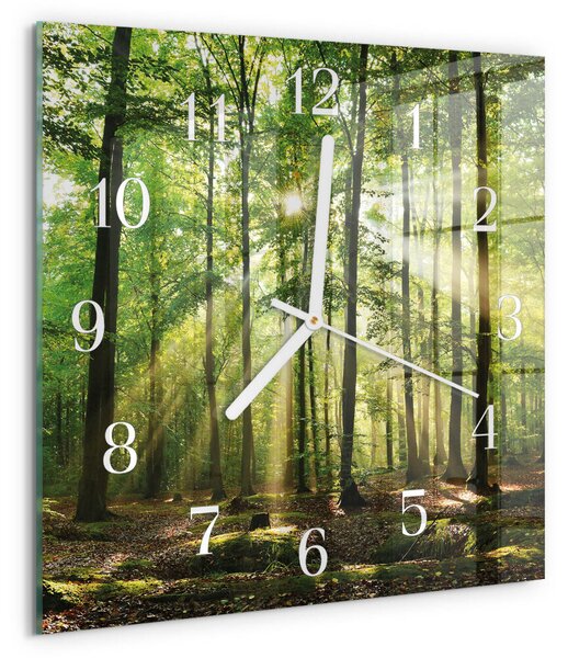 Skleněné hodiny Lesní příroda zskb-30x30-00085770