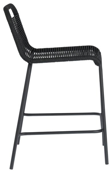 Černá pletená barová židle Kave Home Lambton 62 cm