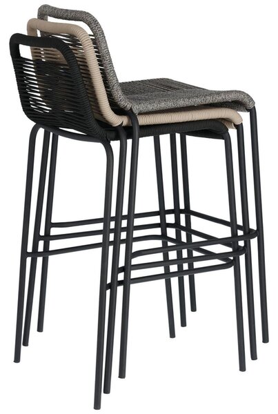Béžová pletená barová židle Kave Home Lambton 74 cm