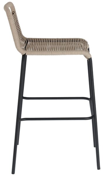 Béžová pletená barová židle Kave Home Lambton 74 cm