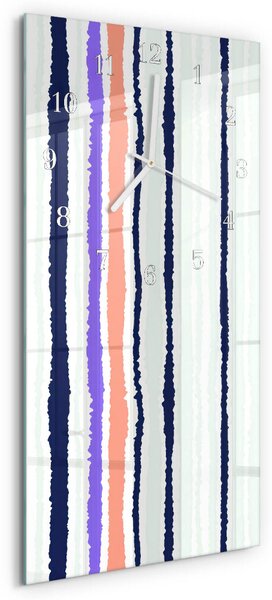 Skleněné hodiny vertikální Pruhy zsppb-30x60-00091261