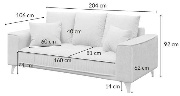 Devichy Pohovka Chloe 204 cm