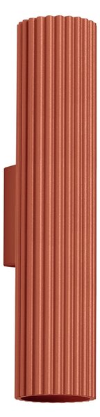 Nástěnné svítidlo Karbon, 1x okrově červené kovové stínítko, (30 cm)