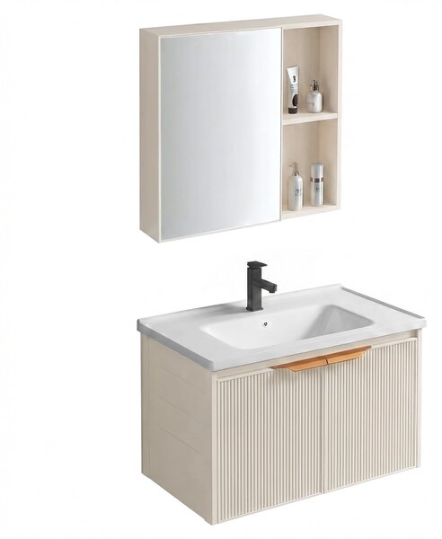 Sada koupelnového nábytku s umyvadlem Mario 60cm Beige