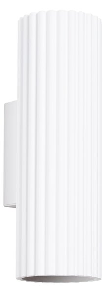 Nástěnné svítidlo Karbon, 1x bílé kovové stínítko, (20 cm)