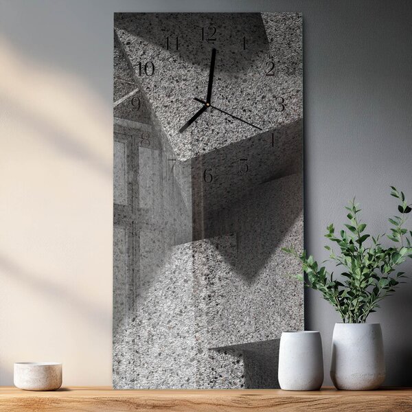 Skleněné hodiny vertikální Mramorový stůl zsppc-30x60-00183015