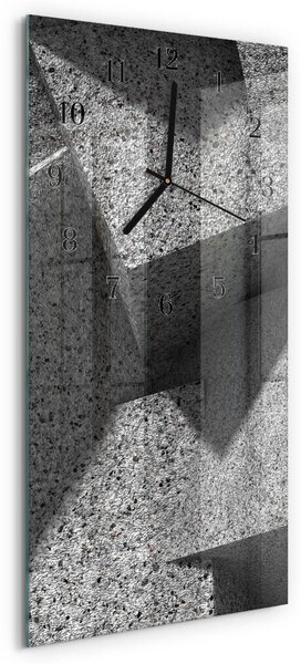 Skleněné hodiny vertikální Mramorový stůl zsppc-30x60-00183015