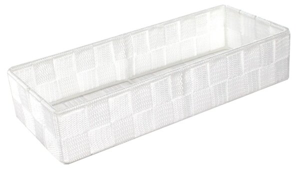 Úložný organizér do zásuvky Compactor TEX - košík L, 30 x 12 x 7 cm, bílý