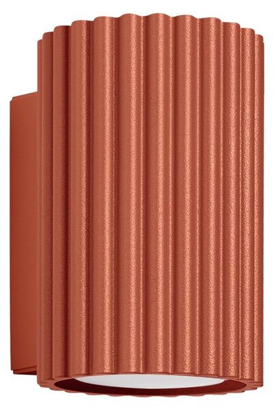 Nástěnné svítidlo Karbon, 1x okrově červené kovové stínítko, (10 cm)