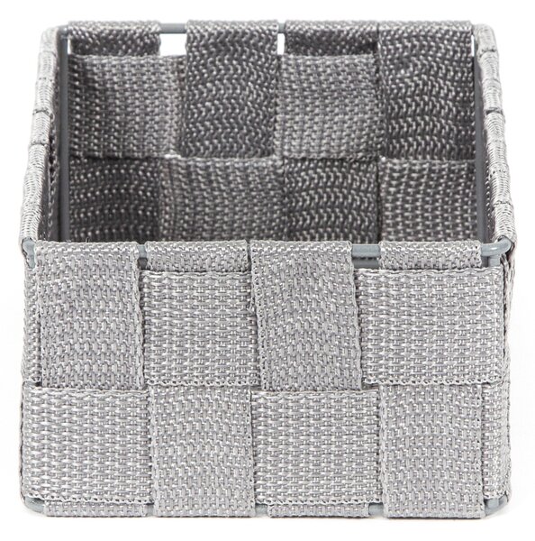 Úložný organizér do zásuvky Compactor TEX - košík M, 18 x 12 x 7 cm, šedý