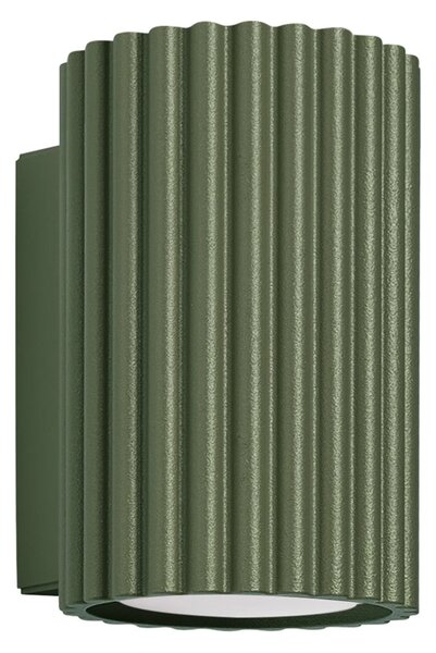 Nástěnné svítidlo Karbon, 1x olivově zelené kovové stínítko, (10 cm)