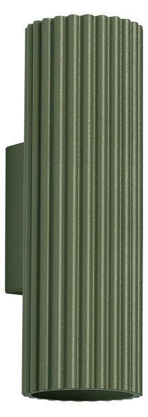 Nástěnné svítidlo Karbon, 1x olivově zelené kovové stínítko, (20 cm)