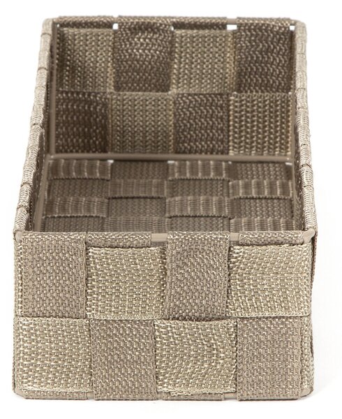 Úložný organizér do zásuvky Compactor TEX - košík L, 30 x 12 x 7 cm, Taupe (šedo-béžový)
