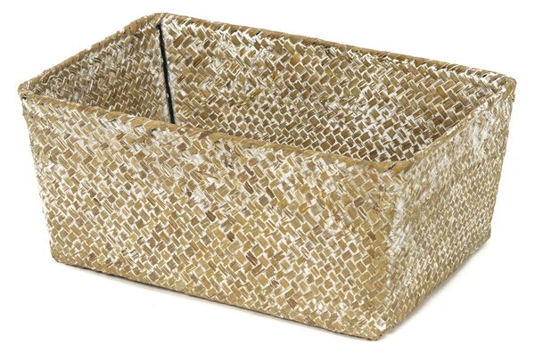 Úložný košík Compactor KITO - ručně pletený, 30 x 20 x 13 cm, béžový