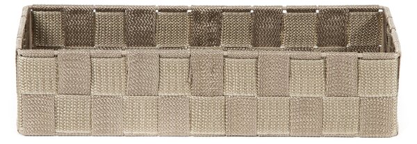 Úložný organizér do zásuvky Compactor TEX - košík L, 30 x 12 x 7 cm, Taupe (šedo-béžový)