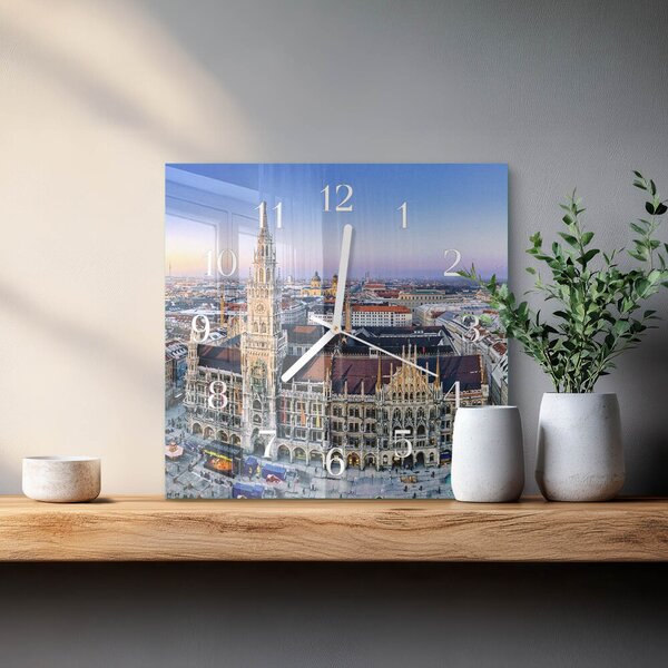 Skleněné hodiny Horizont zskb-30x30-00084029