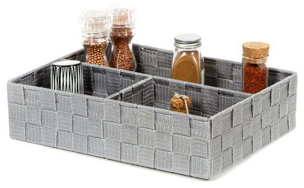 Organizér na prádlo a doplňky Compactor TEX - 3 dílný, 32 x 25 x 8 cm, šedý