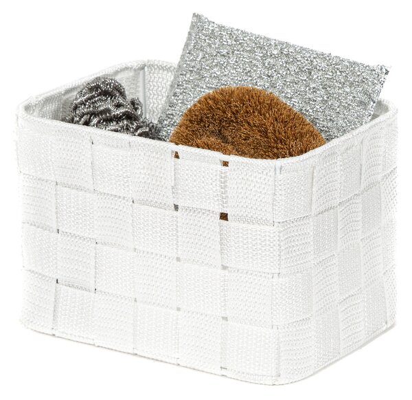 Úložný organizér do zásuvky Compactor TEX vysoký - 19 x 14 x 13 cm, bílý