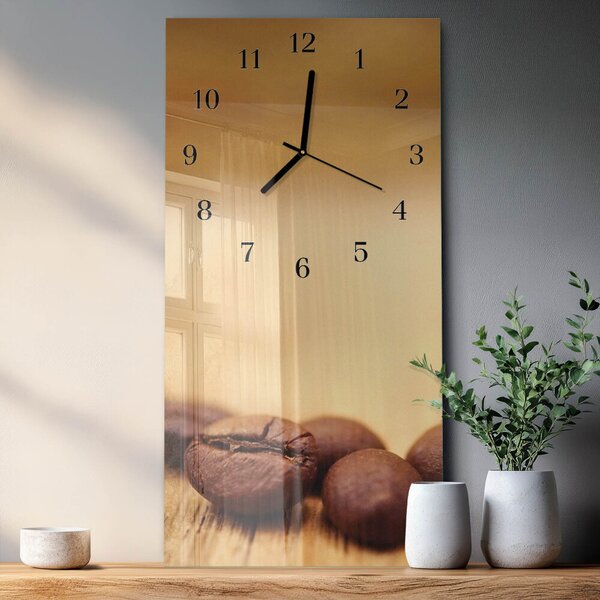 Skleněné hodiny vertikální Fazole zsppc-30x60-00174423