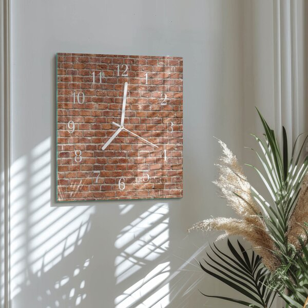 Skleněné hodiny Cihlový zskb-30x30-00087818
