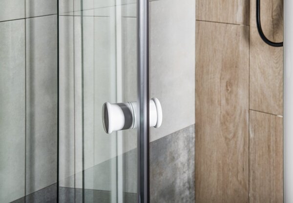Aqualine Aqualine, AMICO sprchové dveře výklopné 1040-1220x1850mm, čiré sklo, G100