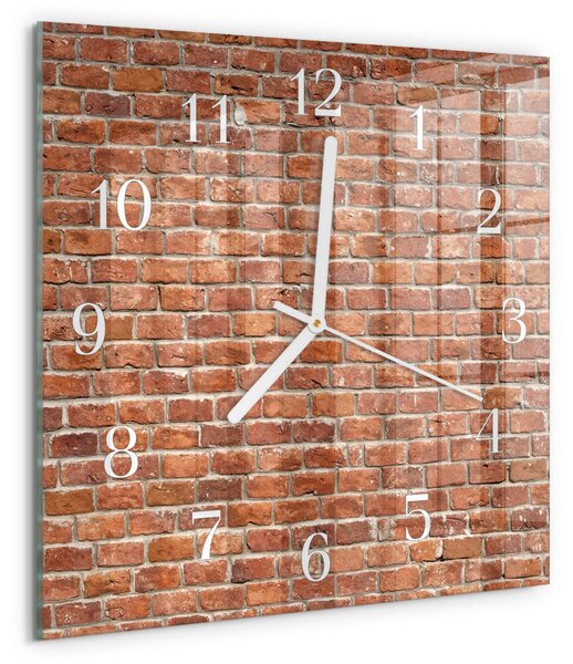 Skleněné hodiny Cihlový zskb-30x30-00087818