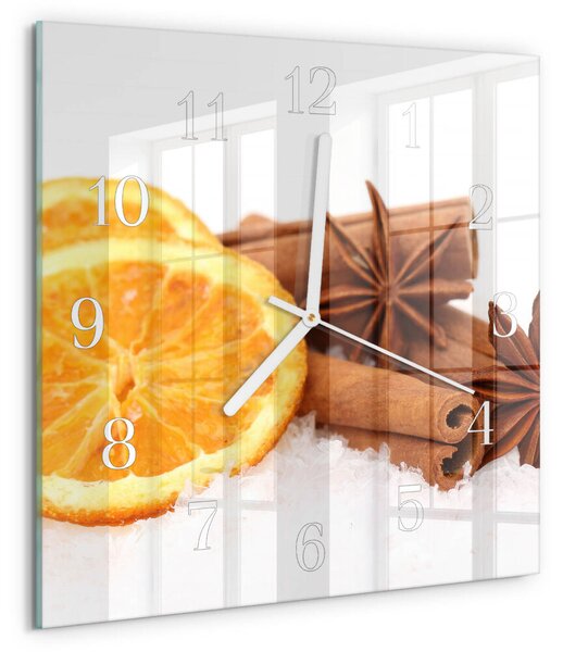 Skleněné hodiny Citrónová vanilka zskb-30x30-00083146