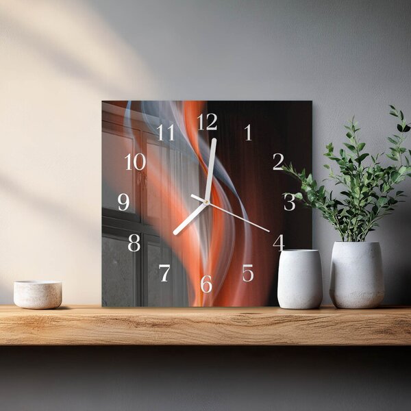Skleněné hodiny Vlny světla zskb-30x30-00295204