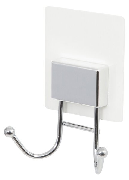 Dvojitý samolepicí háček Compactor Bestlock Magic systém bez vrtání, chrom, nosnost až 3kg