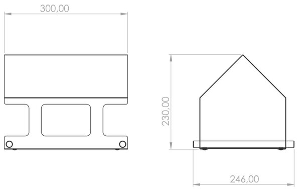 Nido Ptačí krmítko 30 x 25 x 23 cm, corten CORGARDEN 1039