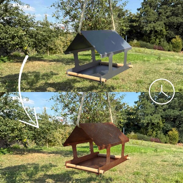 Nido Ptačí krmítko 30 x 25 x 23 cm, corten CORGARDEN 1039