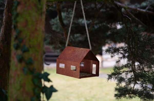 Casa Ptačí krmítko 30 x 21 x 23 cm, corten CORGARDEN 1040