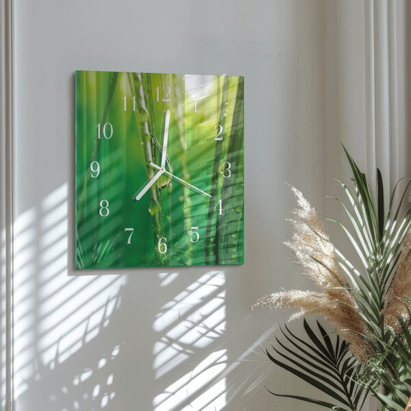 Skleněné hodiny Kapky trávy zskb-30x30-00081771