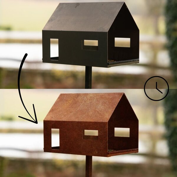 Casa Ptačí krmítko 30 x 21 x 23 cm, corten CORGARDEN 1040