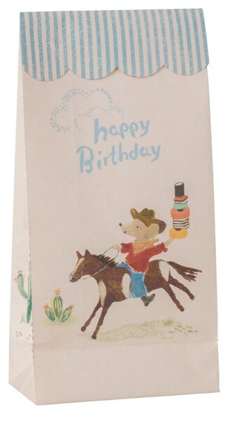 Papírový sáček Happy birthday Cowboy – set 12 ks