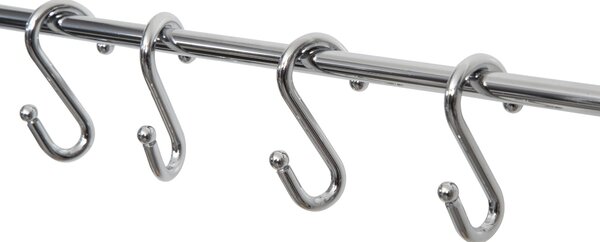Samolepicí závěsná kuchyňská tyč Compactor Bestlock Magic systém bez vrtání, 8 háčků