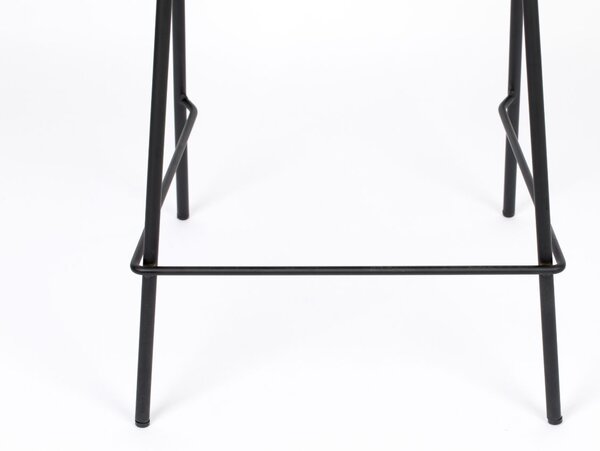 White Label Šedá látková barová židle WLL Jolien 65 cm